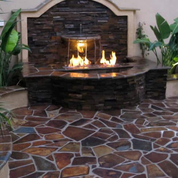 Southwest Boulder & Stone 16 in. x 12 in. x 2 in. 120 sq. ft. Autumn Flame Natural Flagstone for Landscape, Gardens and Pathways
