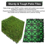 WRIGHTMASTER 0.98ft. x 0.98ft. Glass Deck PE and PP Composite Interlocking Deck Tile in Autumn Grass (33.5 sq. ft. Per Box)