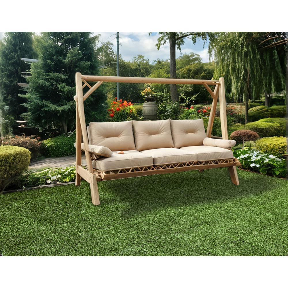 WRIGHTMASTER 0.98ft. x 0.98ft. Glass Deck PE and PP Composite Interlocking Deck Tile in Autumn Grass (33.5 sq. ft. Per Box)