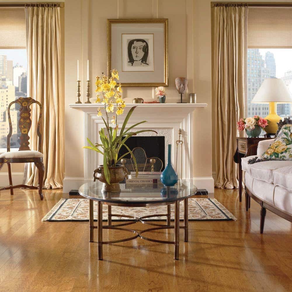 Bruce American Home Autumn Wheat Hickory 3/8 in. T x 3 in. W T+G Distressed Engineered Hardwood Flooring (22 sq.ft./ctn)