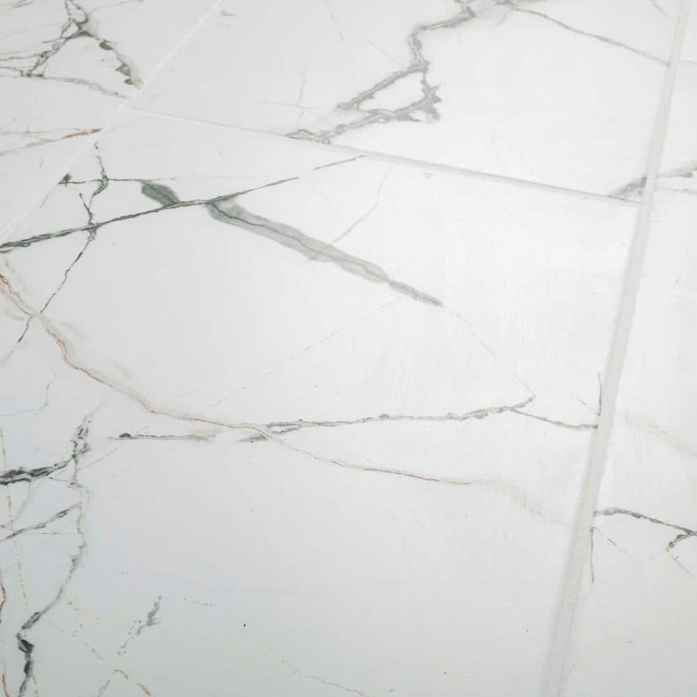 Avalon 12 in. x 24 in. Matte Porcelain Marble Look Floor and Wall Tile (16 sq. ft./Case)