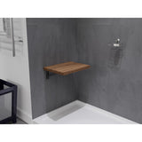 ANZZI Shoren 12.6 in. Teak Wall Mounted Shower Seat