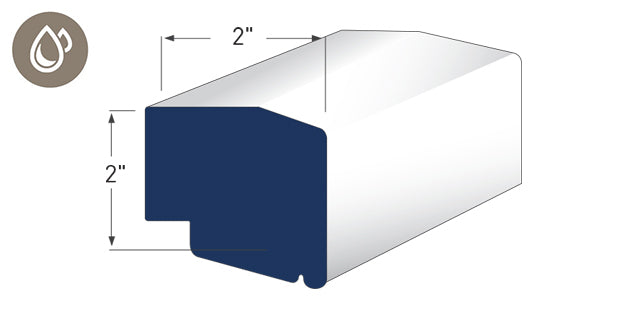 Azek Large Sill Nose 2" x 2" x 16'
