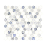 MSI Azula Hexagon 11.81 in. x 11.61 in. x 10mm Polished Marble Mesh-Mounted Mosaic Tile (9.6 sq. ft. / Case)