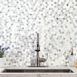 MSI Azula Hexagon 11.81 in. x 11.61 in. x 10mm Polished Marble Mesh-Mounted Mosaic Tile (9.6 sq. ft. / Case)