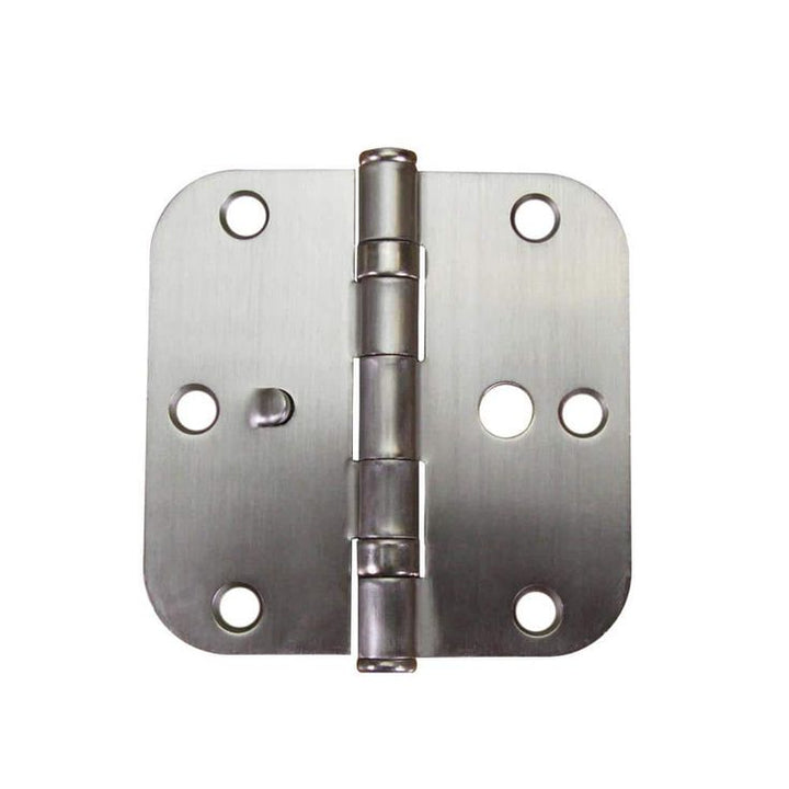 3-1/2 in. Satin Nickel 5/8 in. Radius Ball Bearing Door Hinge Value Pack (3-Pack)