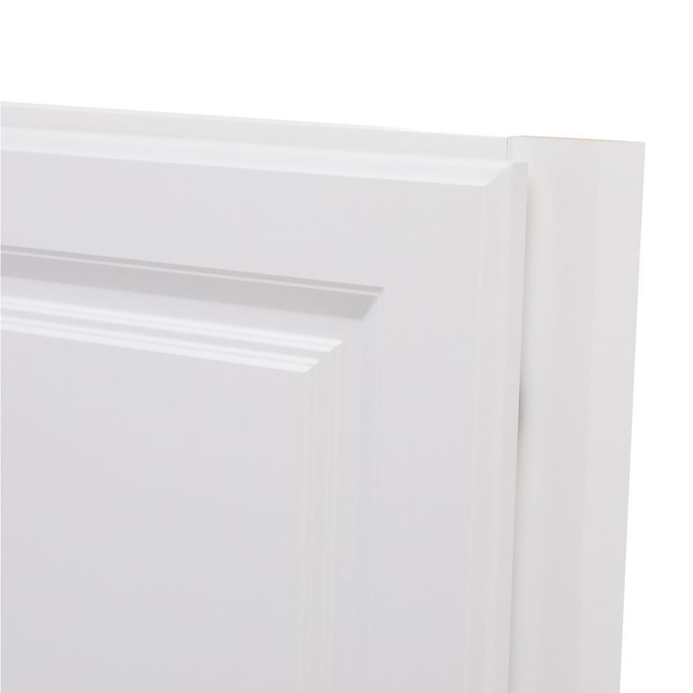Hampton Partially Assembled 36 x 34.5 x 24 in. Corner Sink Base Kitchen Cabinet in Satin White
