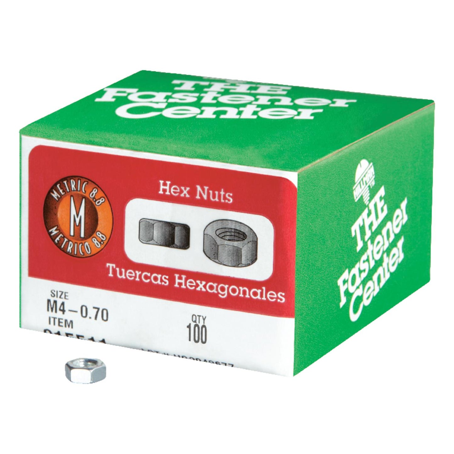Hillman M4-0.70 mm Zinc-Plated Steel Metric Hex Nut, 100-Pack