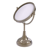 Allied Brass 8-in x 15-in Matte Gray Double-Sided Magnifying Countertop Vanity Mirror