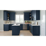 Home Decorators Collection Grayson 33 in. W x 24 in. D x 24 in. H Assembled Plywood Wall Bridge Kitchen Cabinet in Mythic Blue with Soft Close
