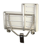 Adascape 28 in. x 21 in. WallMounted Fold Down Shower Seat in Brushed Stainless Steel ADA Compliant - Super Arbor