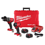 Milwaukee M12 FUEL 12-Volt Lithium-Ion Brushless Cordless 1/2 in. Drill/Driver Kit with M12 Right Angle Drill