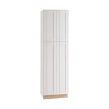Home Decorators Collection Washington Vesper White Plywood Shaker Assembled Utility Pantry Kitchen Cabinet Soft Close 24 in W x 24 in D x 84 in H