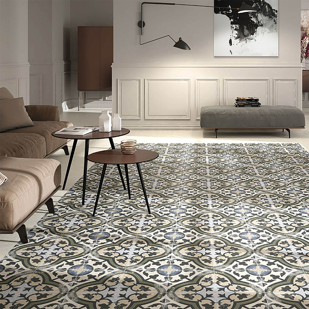 Merola Tile Arte Evoque Carthusian 9-3/4 in. x 9-3/4 in. Porcelain Floor and Wall Tile
