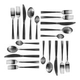 Cravat 20-Piece Matte Black Flatware Utensil Set, 18/10 Stainless Steel Silverware Metal (Service for 4)