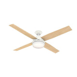 Hunter Dempsey 60-in Fresh White LED Indoor Ceiling Fan with Remote (4-Blade)