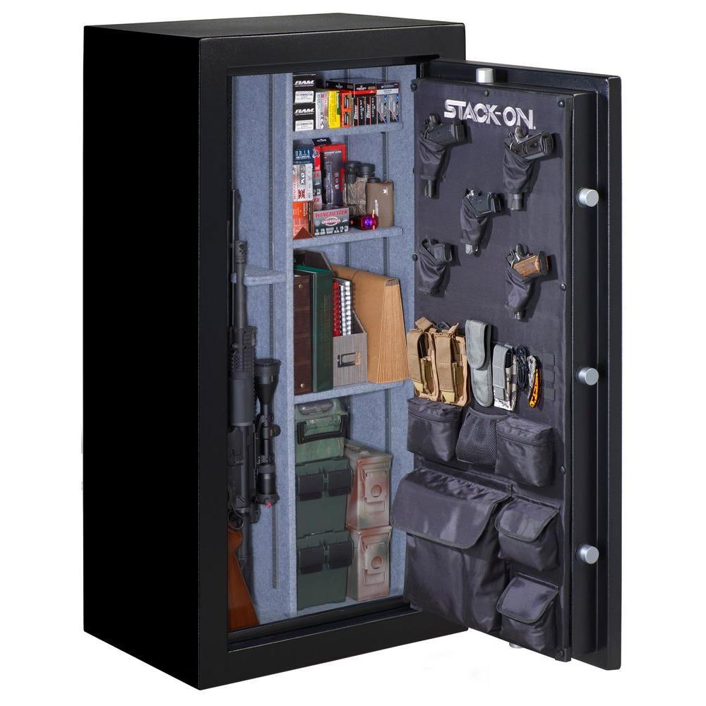 Elite 30-Gun Fireproof Safe with Electronic Lock, Black - Super Arbor