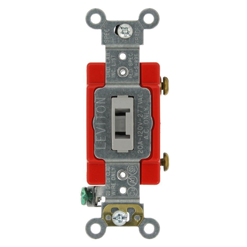 20 Amp Industrial Grade Heavy Duty Single Pole Locking Toggle Switch, Gray - Super Arbor