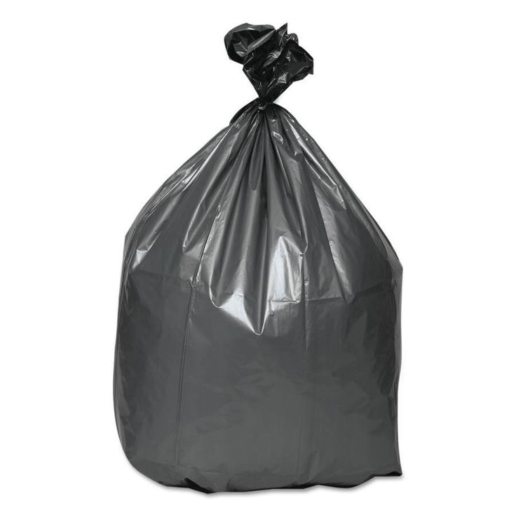 Platinum Plus 50-Pack 45-Gallon Gray Plastic Can Trash Bag
