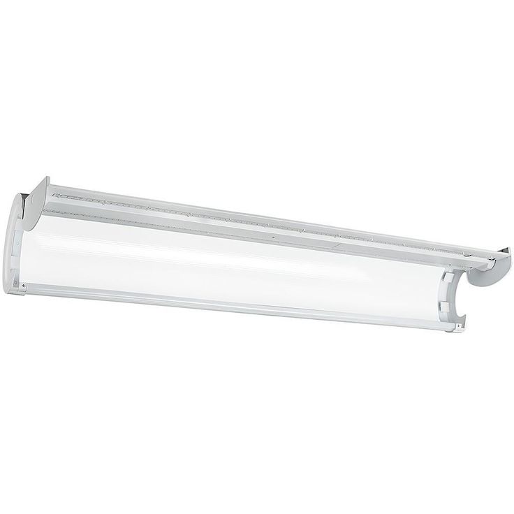 4 ft. 4300 Lumens Integrated LED White Commercial Wraparound Light Multi-Volt Dimmable Captive Hinged Lens Row Mount
