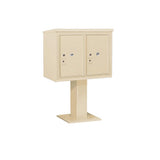 3400 Horizontal Series 2-Parcel Locker Pedestal Mount Mailbox - Super Arbor