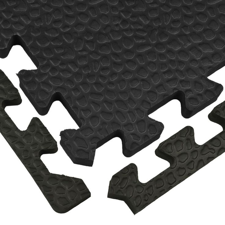 Greatmats Pebble Top Lite Black 24 in. x 24 in. x 0.39 in. Foam Home Gym Interlocking Floor Tile (Case of 25)