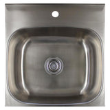 All-in-One 22 in. x 22 in. x 35 in. Metal Drop-In Laundry/Utility Sink and Cabinet in Black