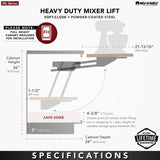 Rev-A-Shelf 13.25-in W x 1.38-in H 1-Tier Pull Out Metal Soft Close Lift Shelf