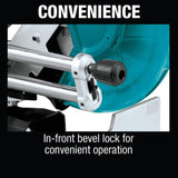 15 Amp 12 in. Dual-Bevel Sliding Compound Miter Saw with Laser with Bonus Pneumatic 2 in. 18-Gauge Brad Nailer