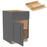 Home Decorators Collection Grayson 21 in. W x 24 in. D x 34.5 in. H Assembled Plywood Base Kitchen Cabinet in Deep Onyx with Cutlery Soft Close LH