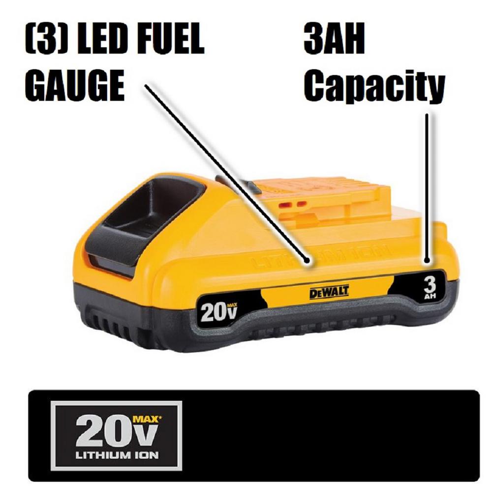 20-Volt MAX Lithium-Ion Cordless Reciprocating Saw (Tool-Only) with Bonus Compact Battery Pack 3.0 Ah - Super Arbor