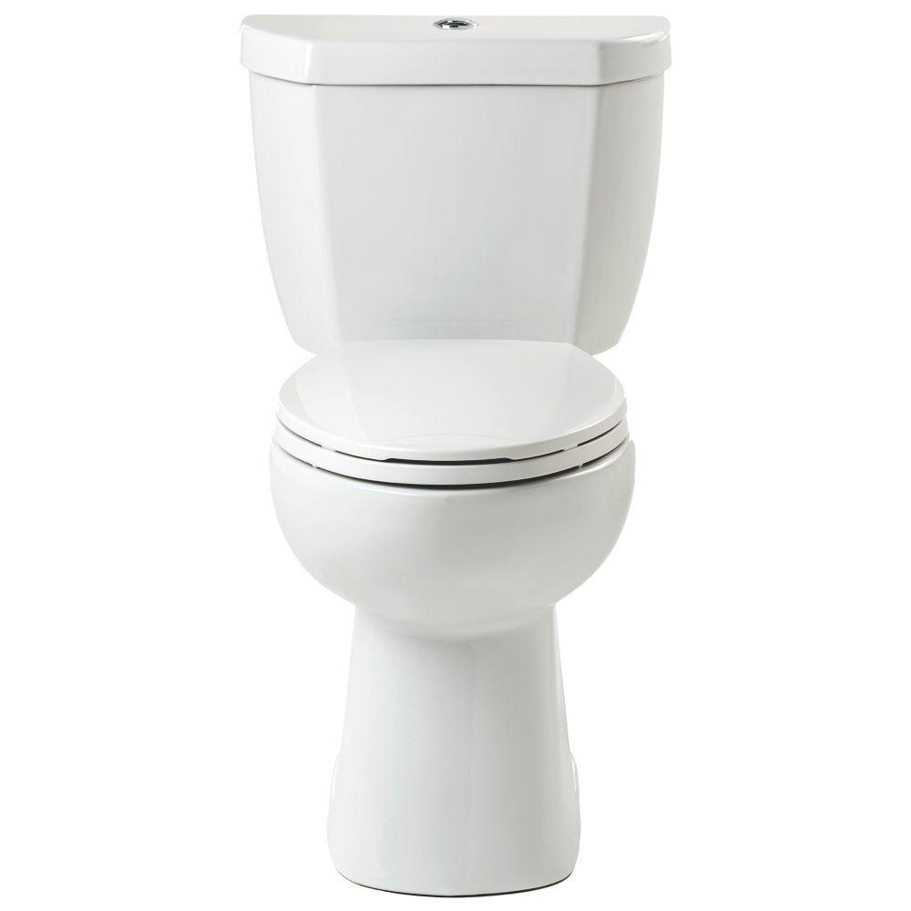 2-Piece Stealth 0.8 GPF Ultra-High-Efficiency Single Flush Elongated Toilet in White, Seat Included (3-Pack) - Super Arbor