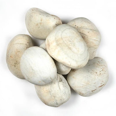 13 cu.ft. per Pallet Extra Large (7 in. to 14 in.) Sahara White Natural Boulder Rocks (27-Pieces/Covers 13 cu. ft.) - Super Arbor