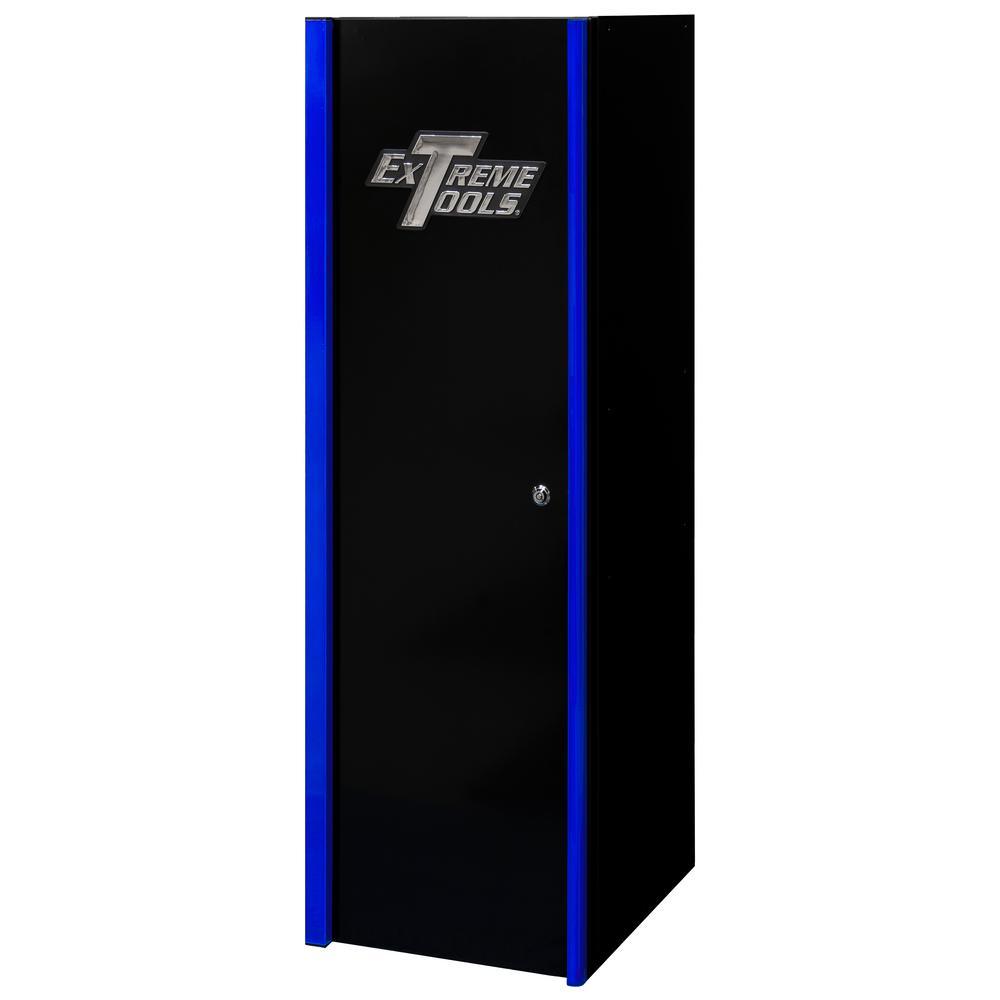 DX 19 in. 4-Shelf Side Locker Tool Chest in Black with Blue Handle - Super Arbor