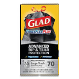 Glad 70-Pack 30-Gallon Black Plastic Can Trash Bag