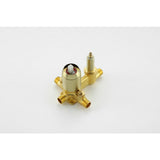 1-Spray Patterns with 2.38 GPM 10 in. Ceiling Mount Dual Shower Heads with Rough-In Valve Body and Trim in Brushed Gold - Super Arbor