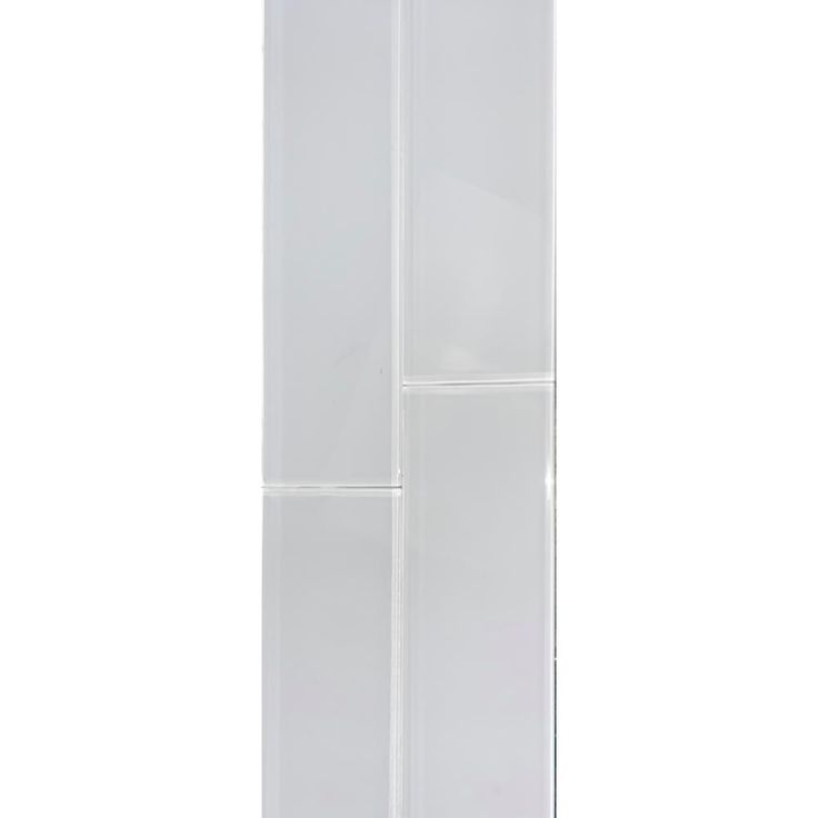 ABOLOS Metro Snow White Subway 3 in. x 12 in. Glossy Glass Wall Tile (10 sq. ft. / case)