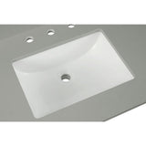 43 in. W x 22 in. D x 0.75 in. H Quartz Vanity Top in Earth Gray with White Basin - Super Arbor