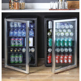 Haier 150-Can Capacity (4.36-cu ft) Residential Stainless Steel Freestanding Beverage Center