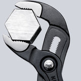 KNIPEX Cobra High-Tech Water Pump Pliers, 7.25 in (180 mm) with V-Jaw and Tether Attachment