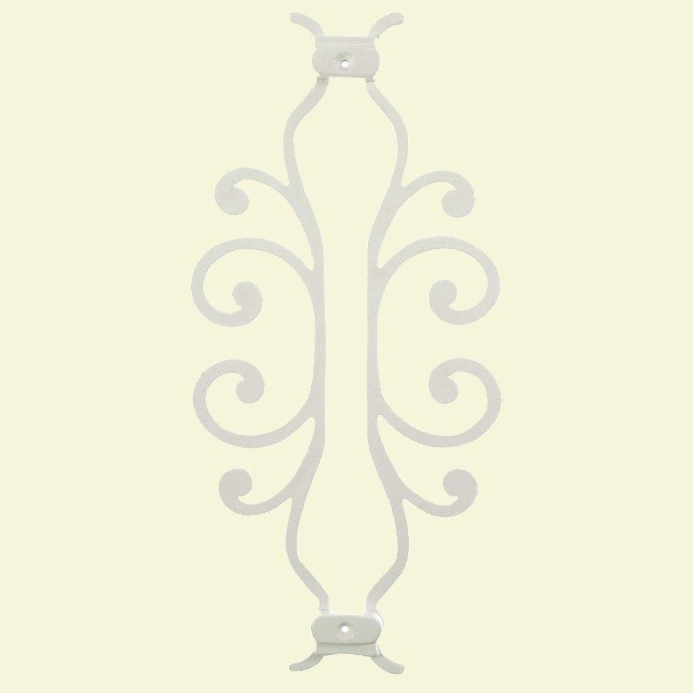 American Heritage 15 in. x 7-5/8 in. Aluminum White Baluster Centerpiece - Super Arbor