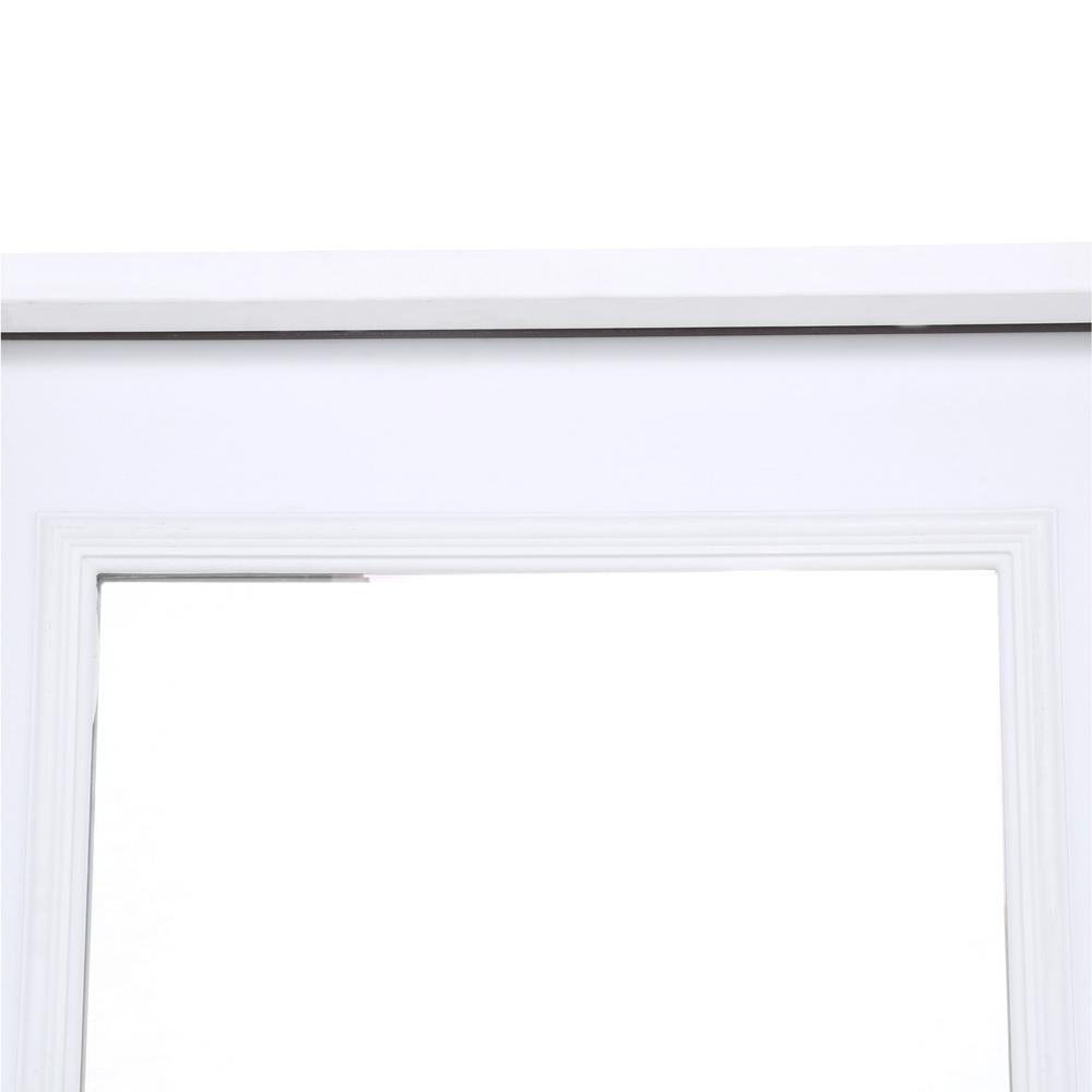 Premium Half Lite Primed White Steel Back Door 32 in. Left Hand Inswing with Extra Large Pet Door - Super Arbor