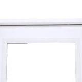 Premium Half Lite Primed White Steel Back Door 32 in. Left Hand Inswing with Extra Large Pet Door - Super Arbor