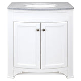 Style Selections Delyse 30-in White Single Sink Bathroom Vanity with Pepper Solid Surface Top