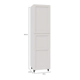 Shaker Assembled 24 in. x 94.5 in. x 24 in. Pantry Cabinet with Four Inner Drawers in Vanilla White - Super Arbor