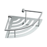 11 in. W Elegant Corner Shelf in Chrome - Super Arbor