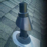 Roof Vent Pipe Collar Repair for 1-1/2 in. I.D. Vent Pipe in Black