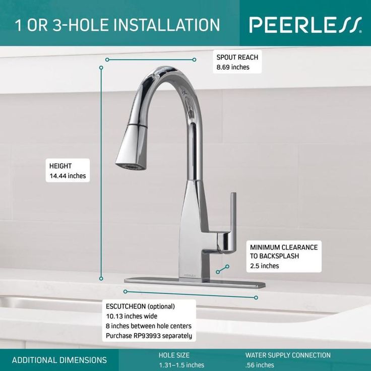 Peerless Xander Chrome 1-Handle Deck-Mount Pull-Down Handle Kitchen Faucet