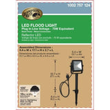 Line Voltage Black Outdoor Integrated LED Landscape Flood Light