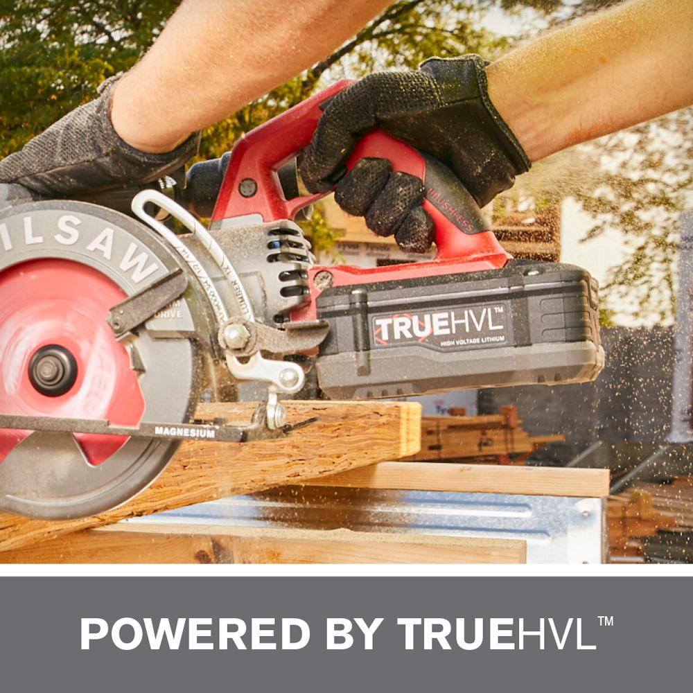 TRUEHVL 48-Volt Cordless 7-1/4 in. Worm Drive Saw Kit with TRUEHVL Battery and Diablo Blade - Super Arbor